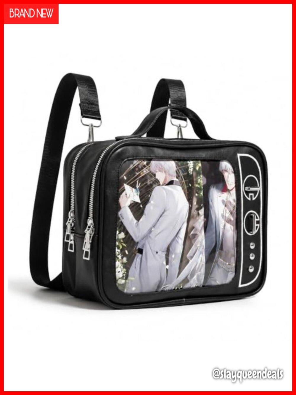Ita Bag Backpack Convertible Crossbody Bag Large Pin Display Window Y2k Anime